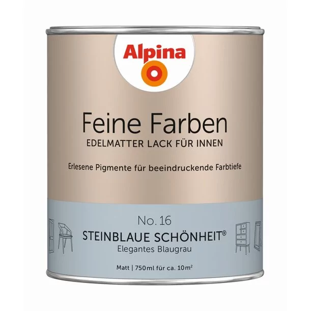Alpina Feine Farben Lack No. 16 Steinblaue Schönheit® edelmatt